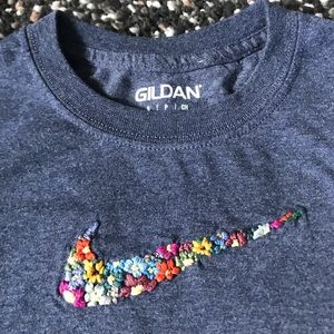 Hand-Sew nike swoosh T-shirt